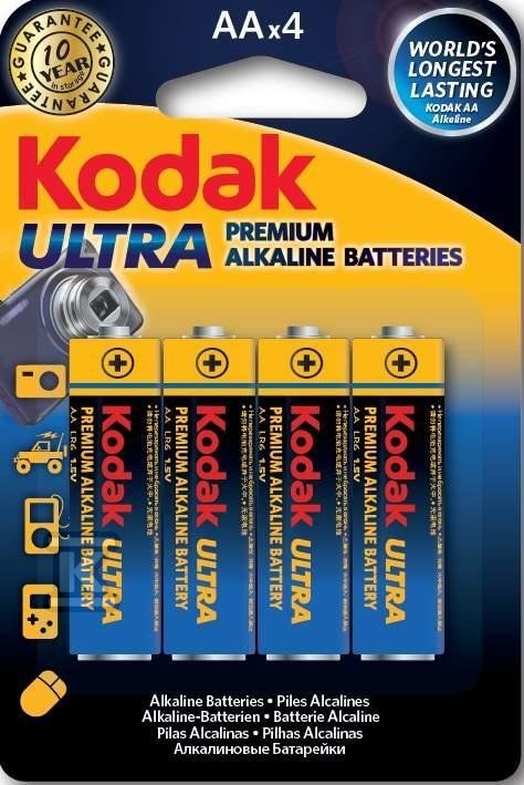 Bateria alkaliczna KODAK Ultra Premium AA-4 LR6, blister=4 szt 30959514